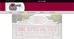 Desktop Screenshot of cncspecialtiesmfg.com